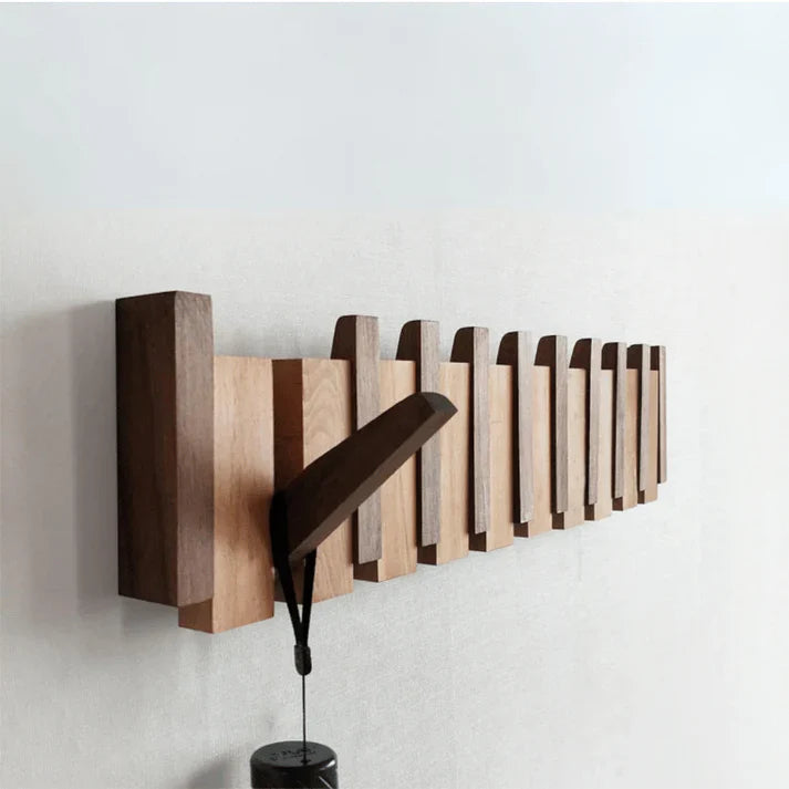 Piano-Style Wooden Coat Rack with Elegant Design and Durable Wood