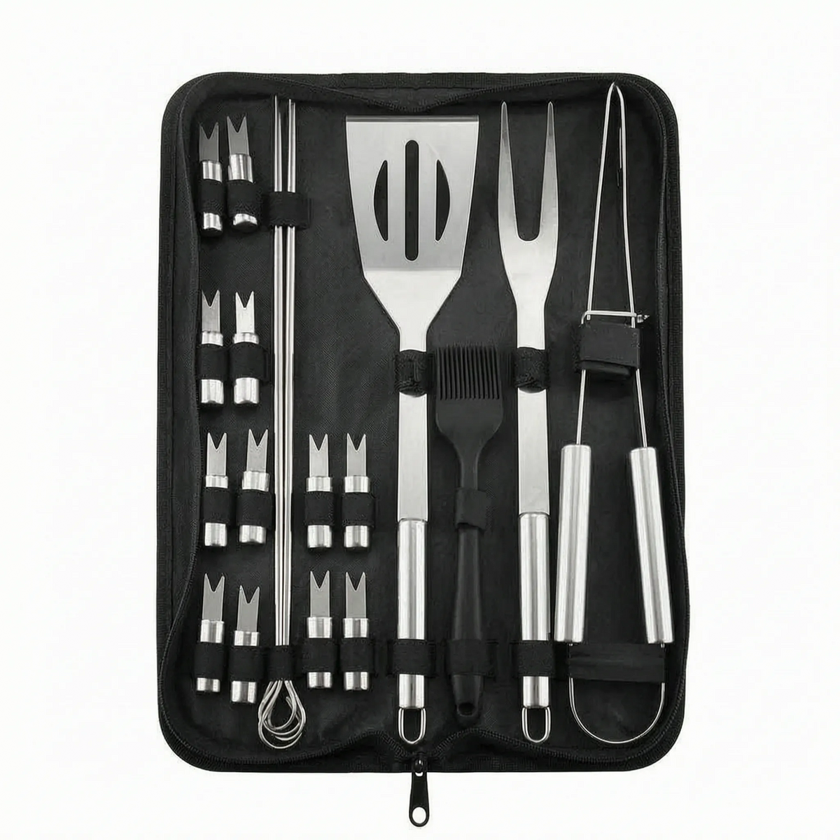 Portable BBQ Tool Set for Outdoor Grilling