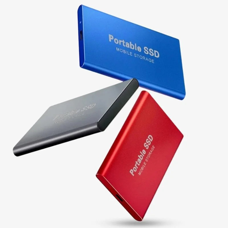 Portable External SSD Fast USB 3.1 Hard Drive Compact Design