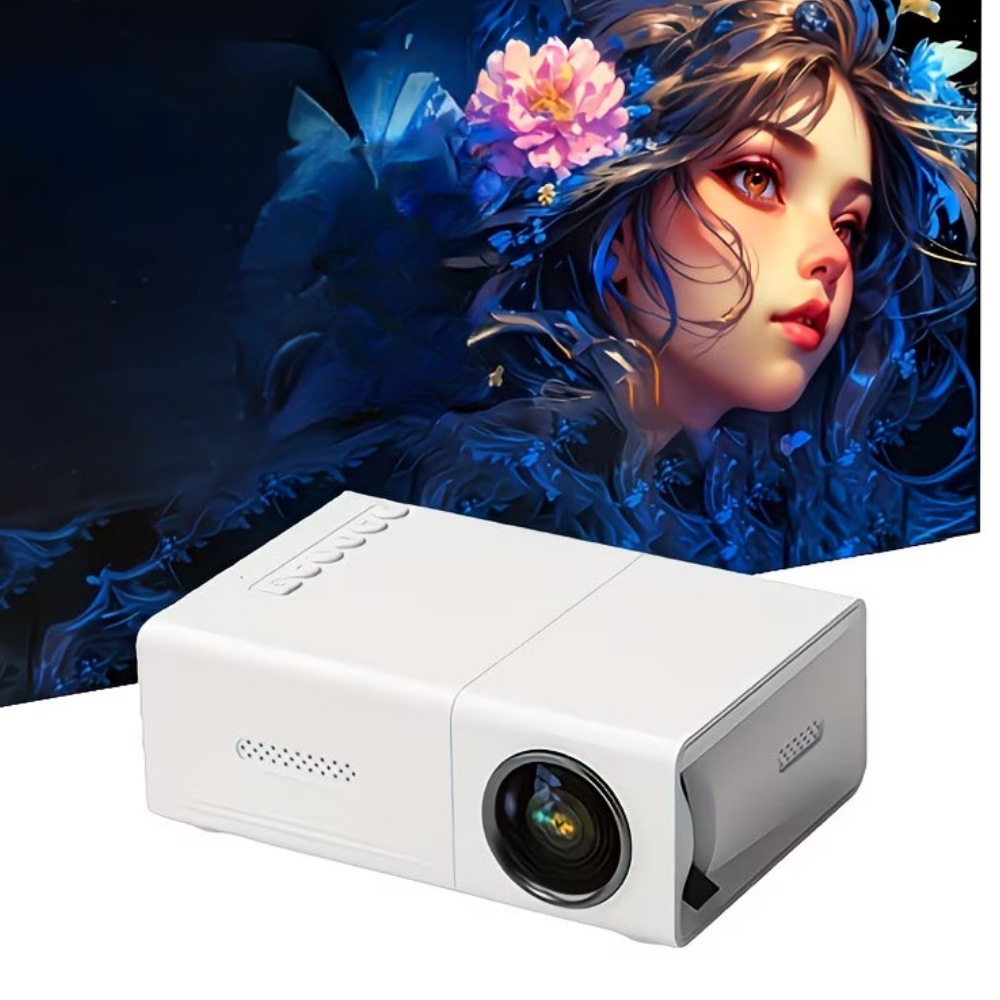 Portable Mini Projector with 1080P Support and Built-in Speaker – Compact Design for Home and Travel