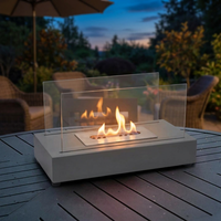Portable Tabletop Fire Pit with S'mores Maker Kit - Indoor & Outdoor Mini Fireplace