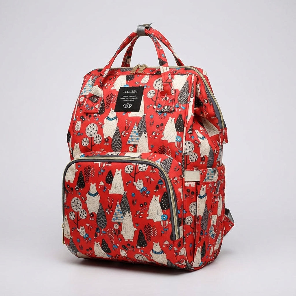Practical Portable Diaper Bag with Smart Compartments