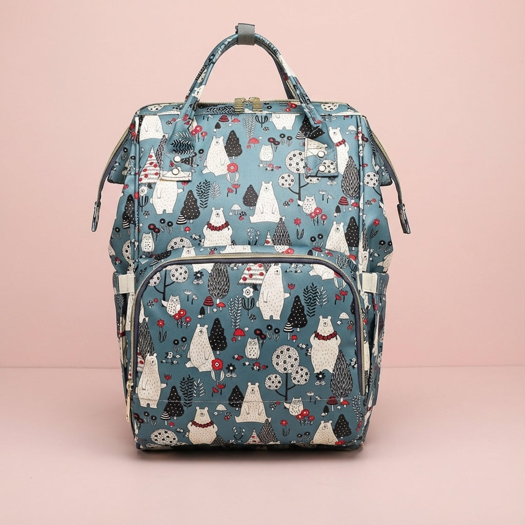 Practical Portable Diaper Bag with Smart Compartments