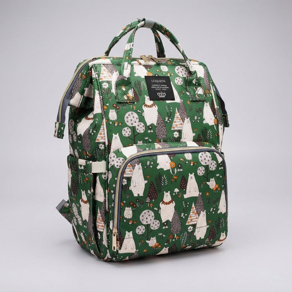 Practical Portable Diaper Bag with Smart Compartments
