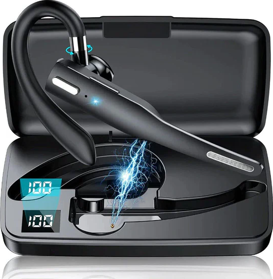 Professional Bluetooth Earpiece with Noise Cancellation and Ergonomic Design