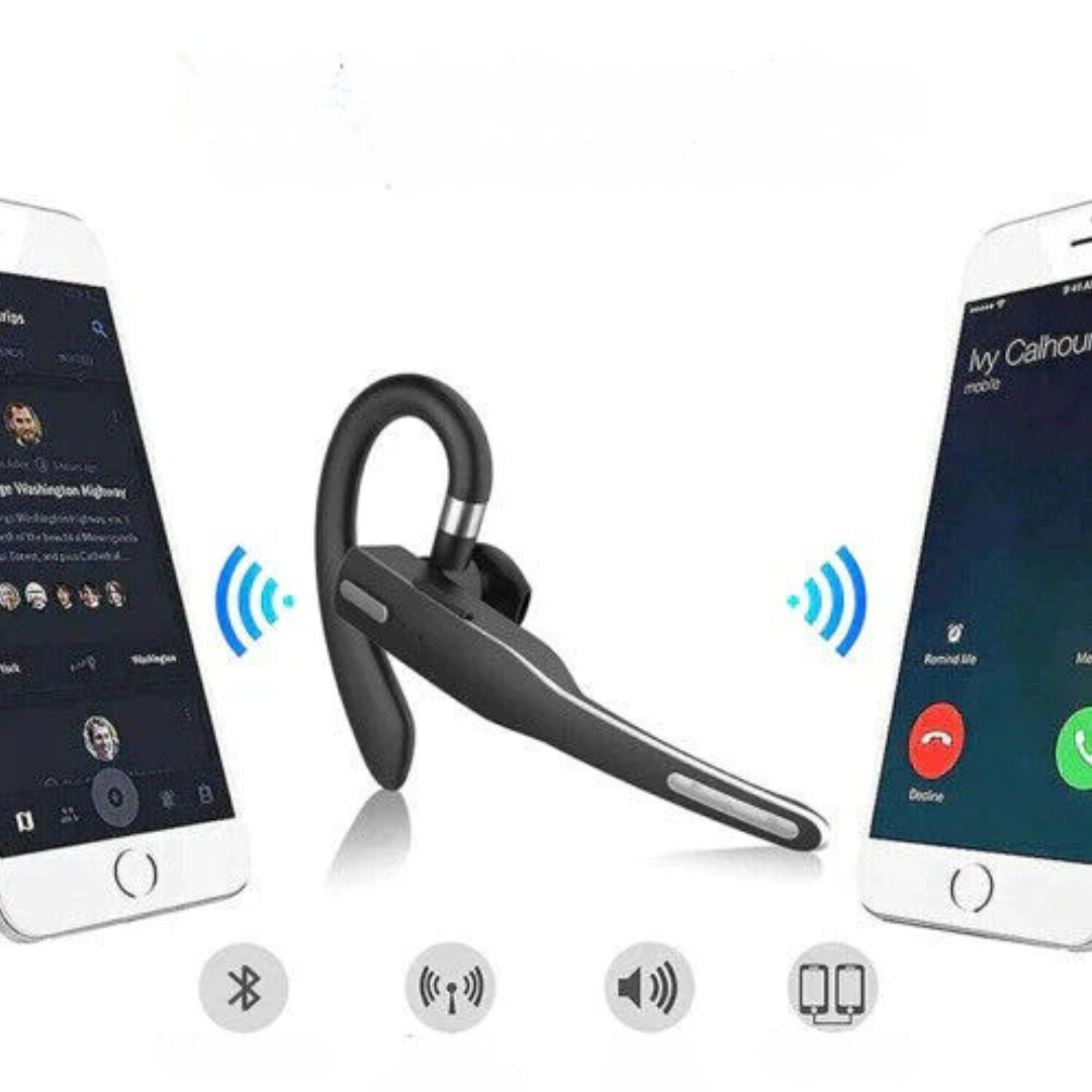 Professional Bluetooth Earpiece with Noise Cancellation and Ergonomic Design