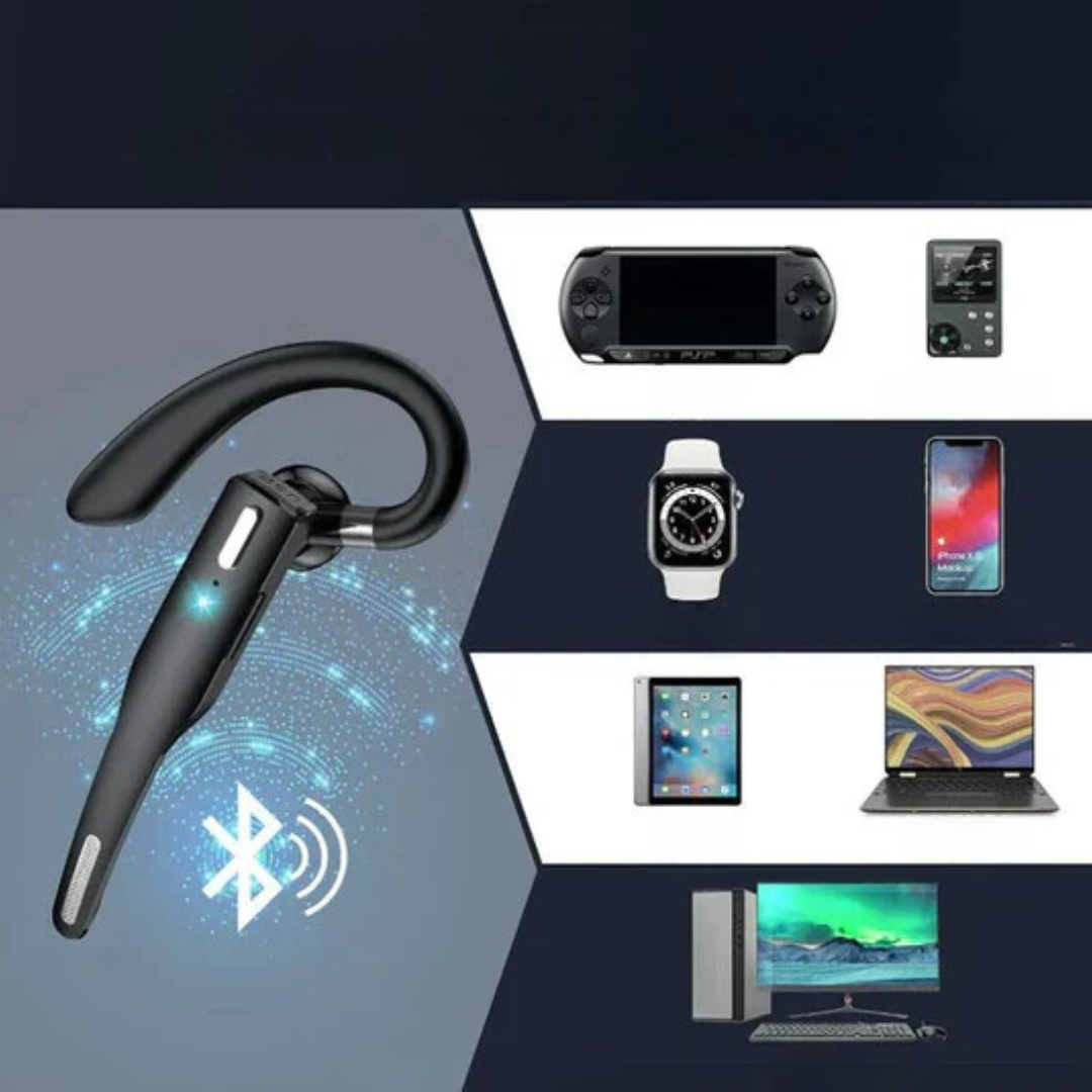 Professional Bluetooth Earpiece with Noise Cancellation and Ergonomic Design