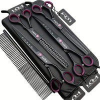 Professional Stainless Steel Pet Grooming Scissors Set