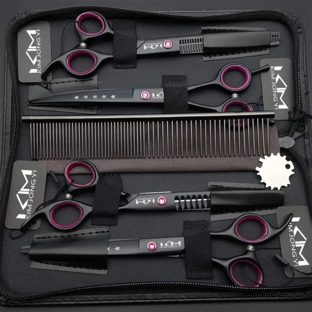 Professional Stainless Steel Pet Grooming Scissors Set