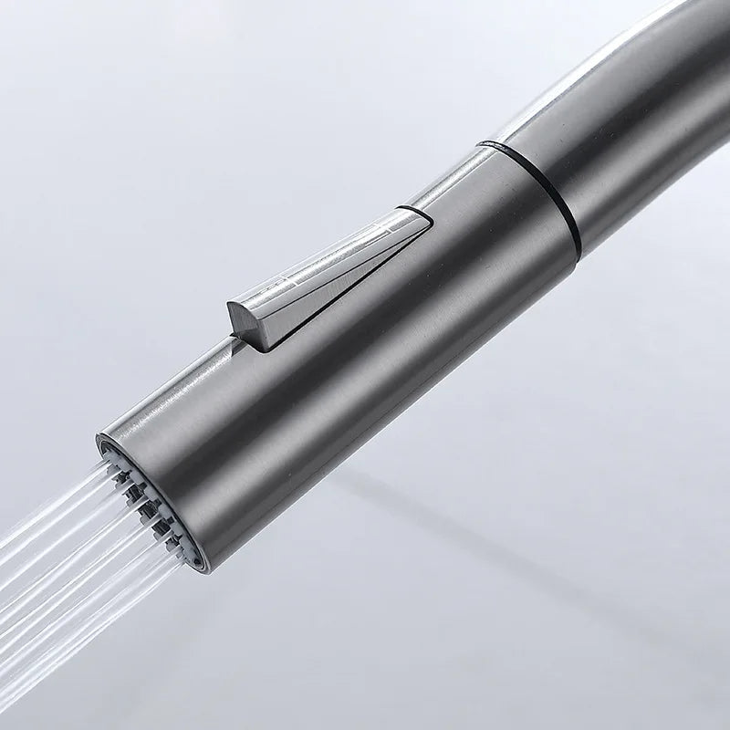 Pull-Out Kitchen Mixer Tap – Touchless Sensor Tap with Flexible Spout | Modern Brass Faucet