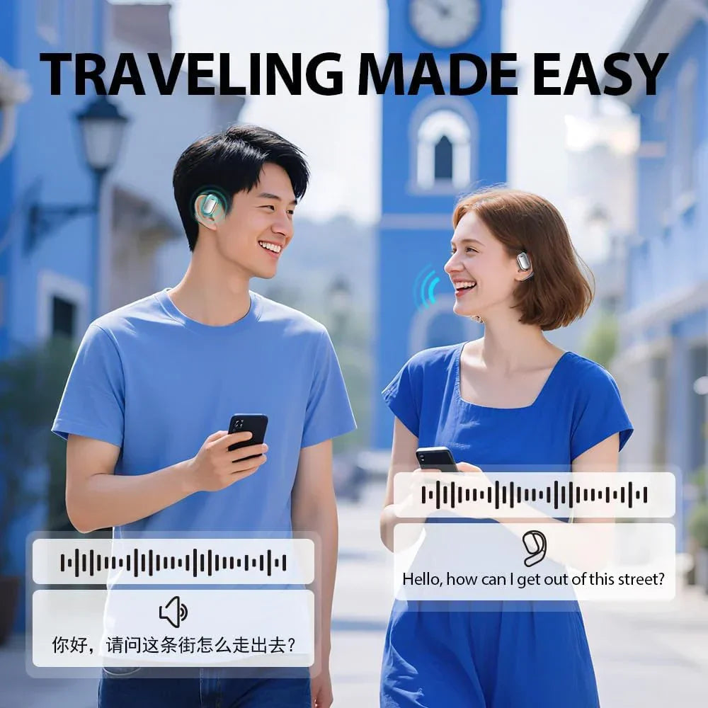 Real-Time Translator Earbuds with LCD Touchscreen