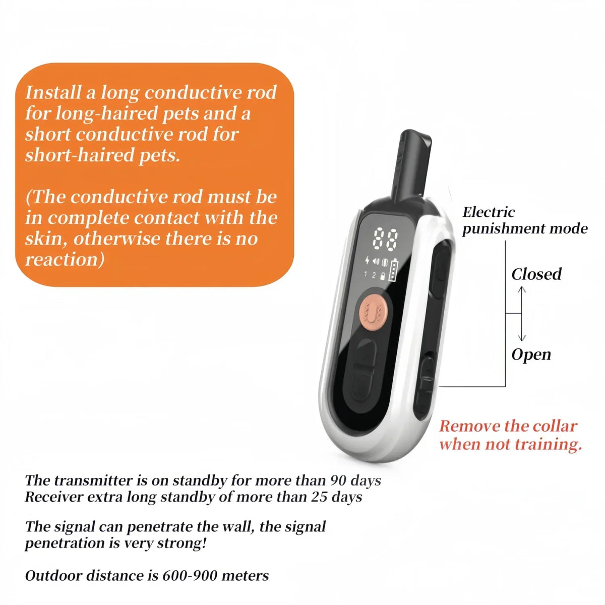 Rechargeable Waterproof Dog Training Collar with Remote and Bark Control – TrainMate