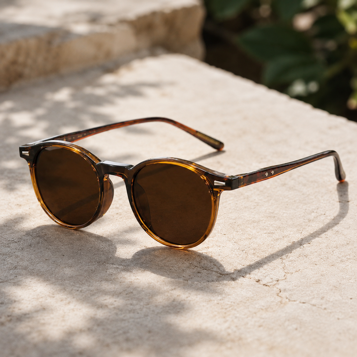 Retro Round Polarized Sunglasses with UV400 Protection
