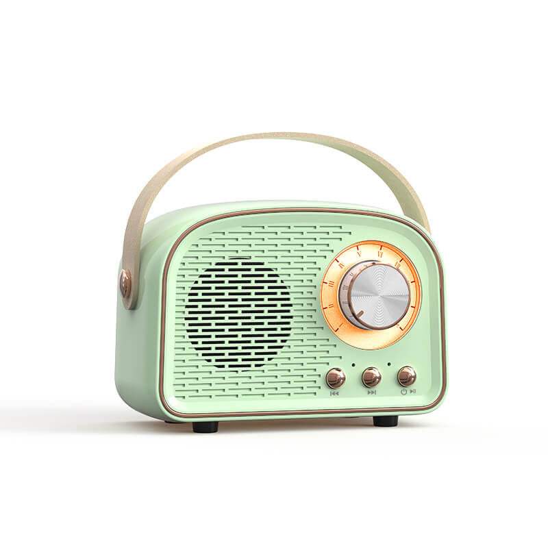 Retro-Style Portable Bluetooth Speaker with High-Quality Sound and Long Battery Life – Compact and Stylish Design