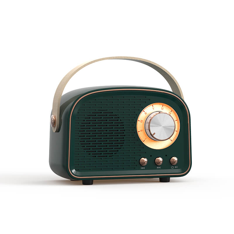 Retro-Style Portable Bluetooth Speaker with High-Quality Sound and Long Battery Life – Compact and Stylish Design