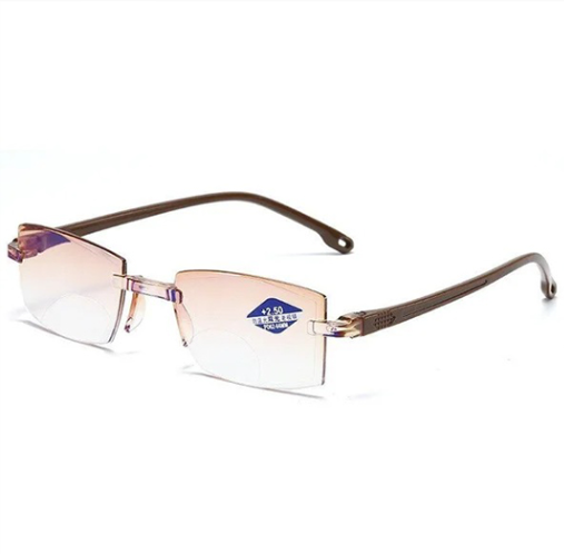 Rimless Ultralight Progressive Glasses for Sharp Near and Distance Vision