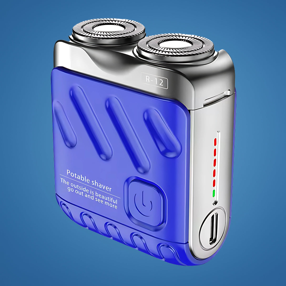 Rotary Electric Shaver – Dual-Ring Blades – Water-Resistant Men's Grooming Tool