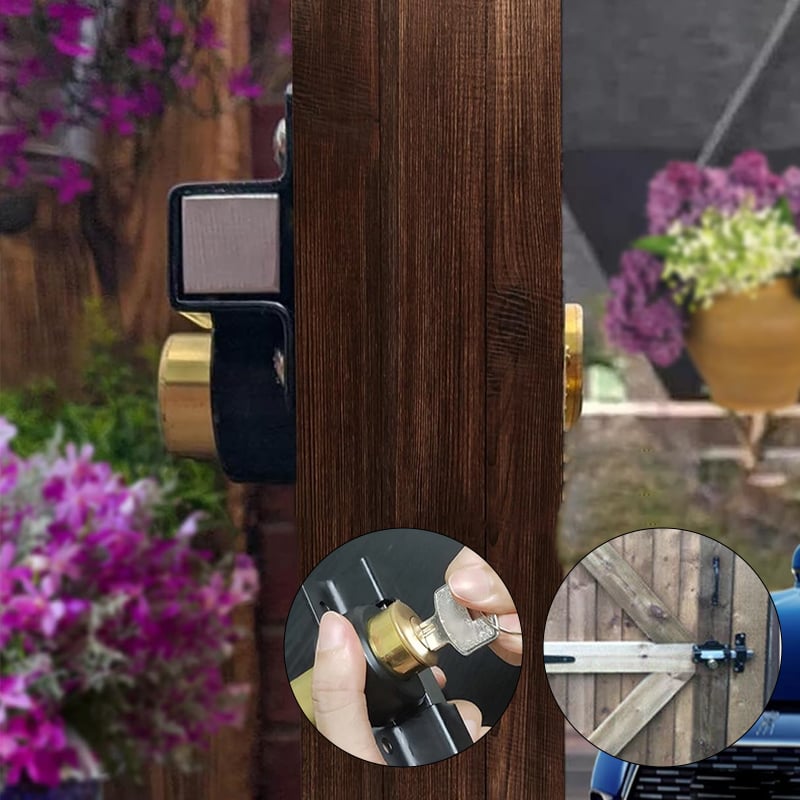 Rust-Resistant Gate Lock with Key - Spring Bolt