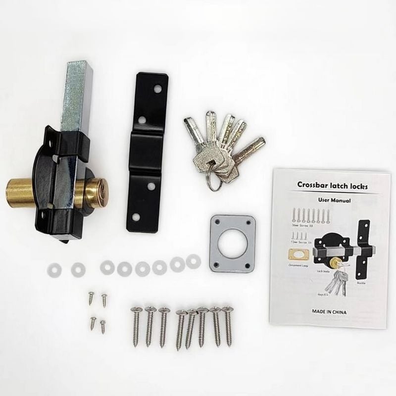 Rust-Resistant Gate Lock with Key - Spring Bolt