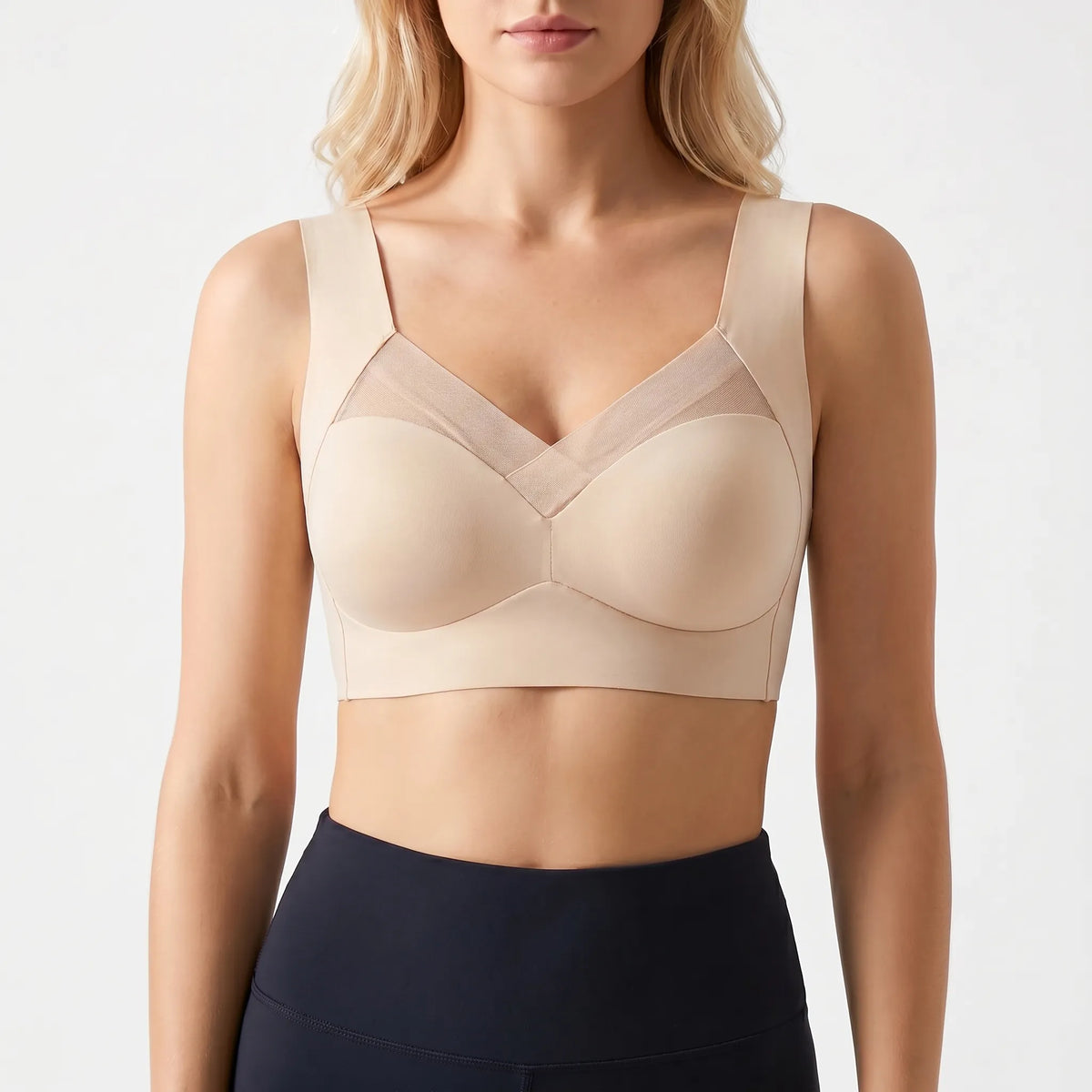 Seamless Push-Up Bra with Panel