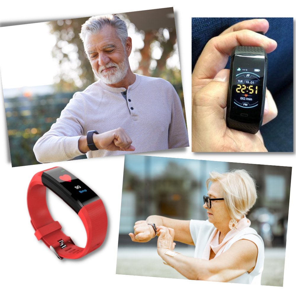Seniors' Smartwatch with Health Monitoring and Large Display