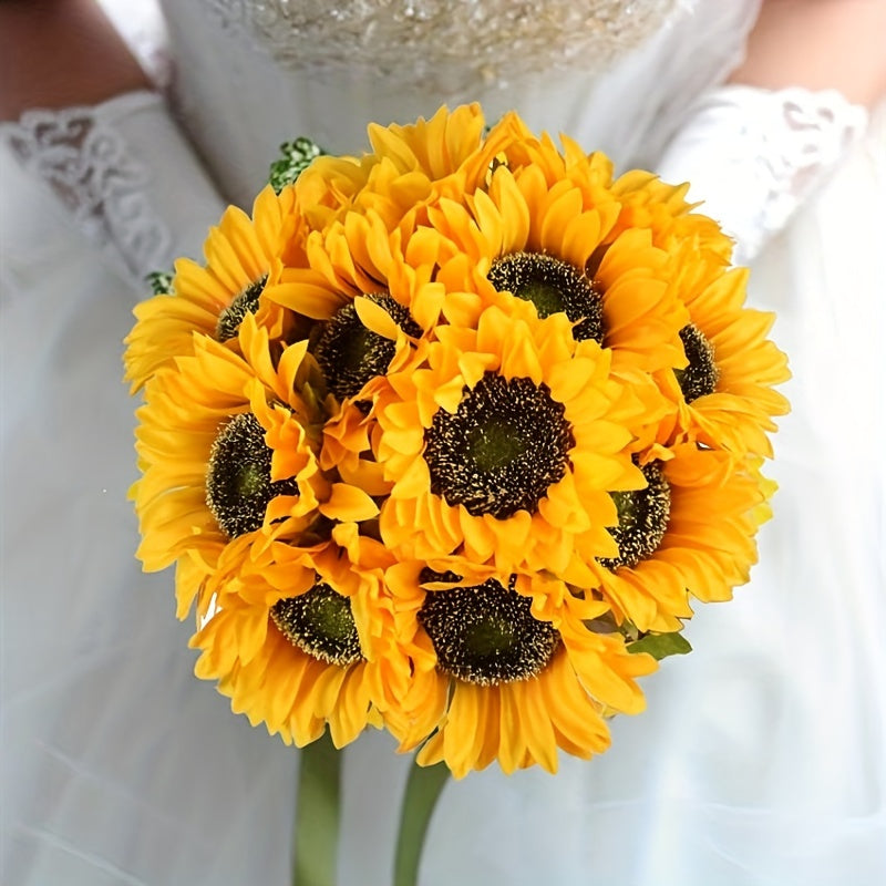 Set of 11 Vibrant Sunflowers – Ideal for Autumn, Weddings, and Garden Decor