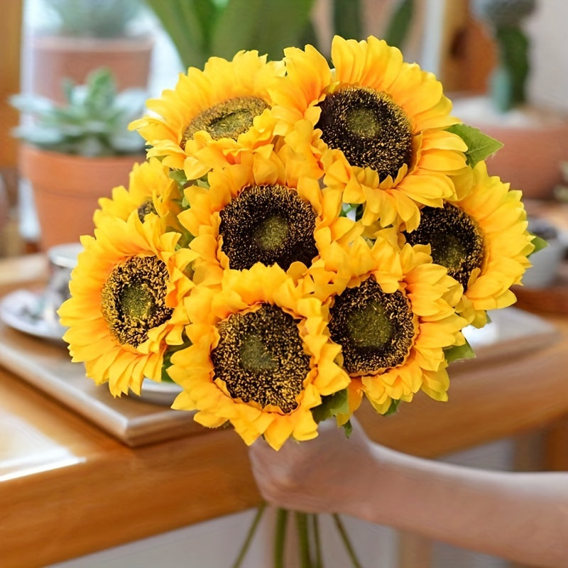 Set of 11 Vibrant Sunflowers – Ideal for Autumn, Weddings, and Garden Decor