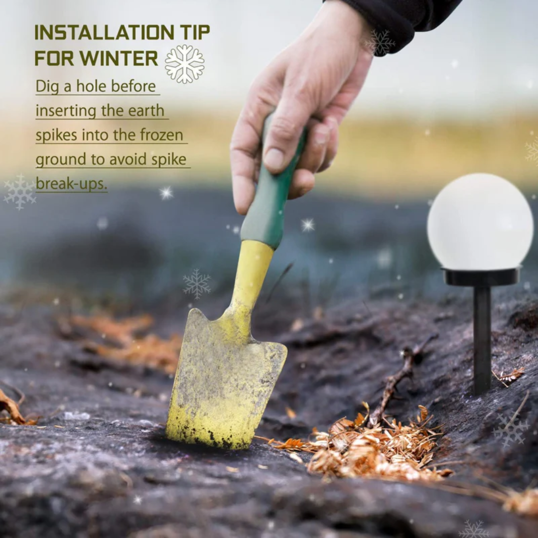 Set of 3 Waterproof LED Solar Globe Garden Lights