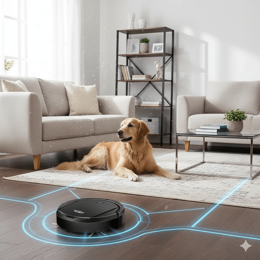 Smart Robot Vacuum Cleaner with Ultra-Quiet Operation and HEPA Filtration