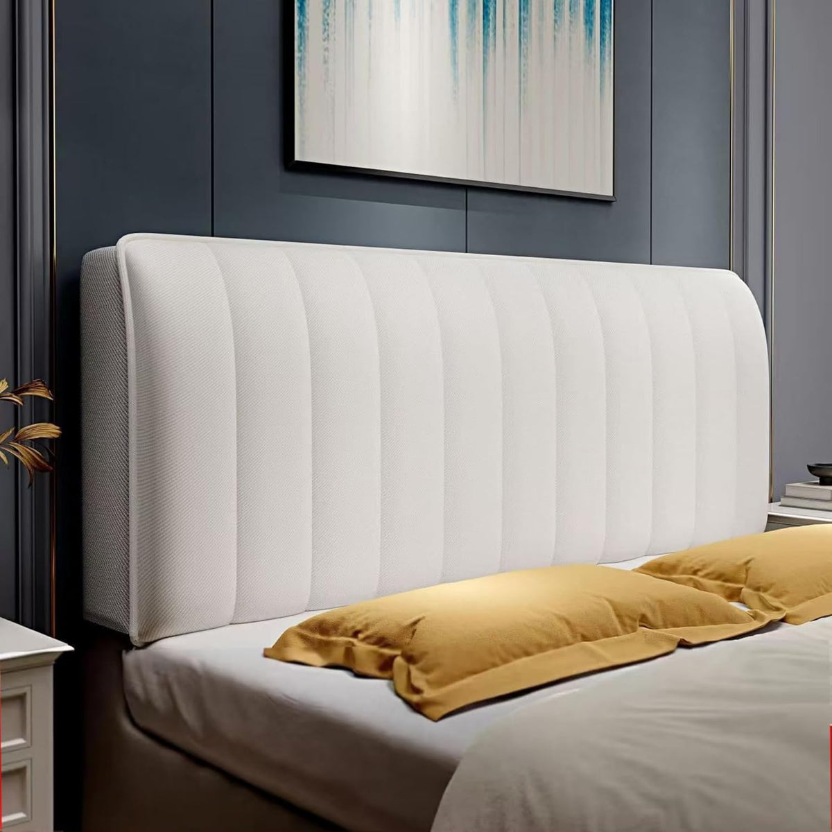 Soft Breathable Bed Headboard Cover with Wrinkle-Free Fit
