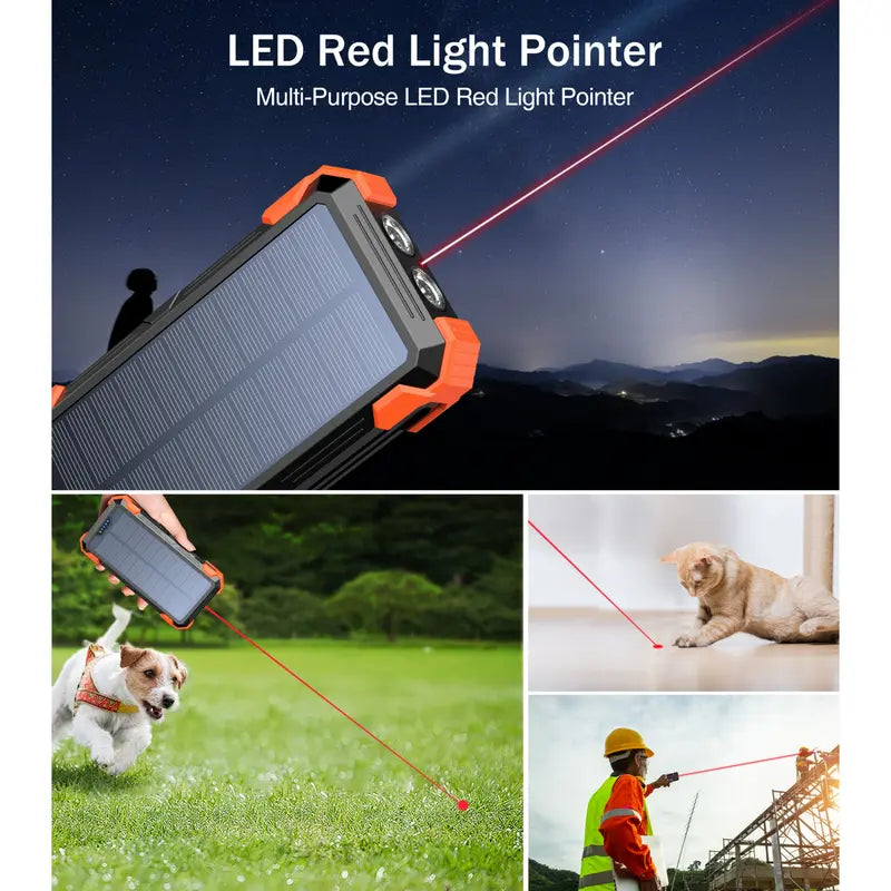 Solar Power Bank Emergency Battery IPX4