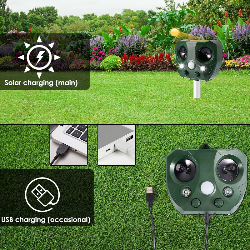 Solar-Powered Ultrasonic Bird Repeller