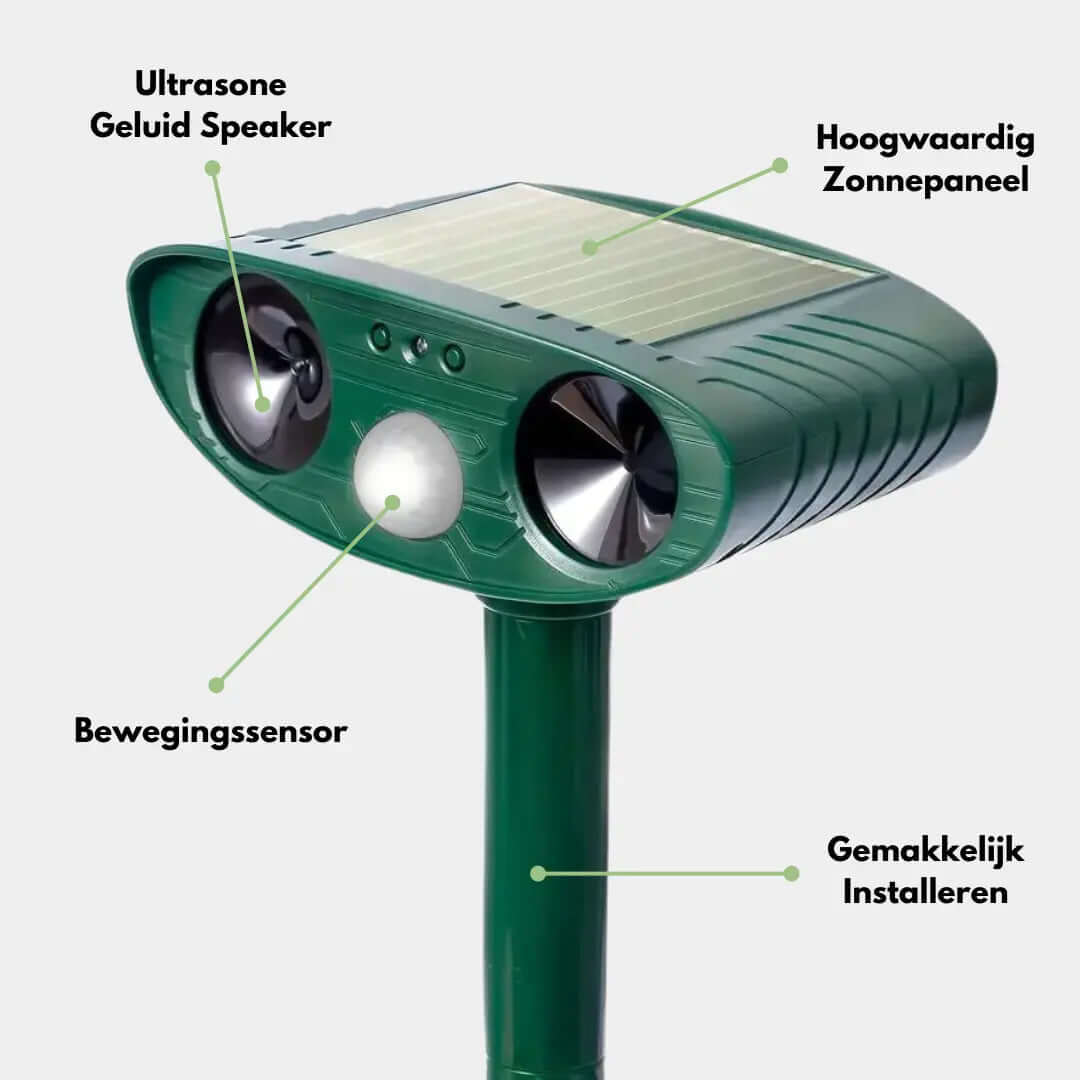 Solar-Powered Ultrasonic Cat Repeller - Animal-Friendly