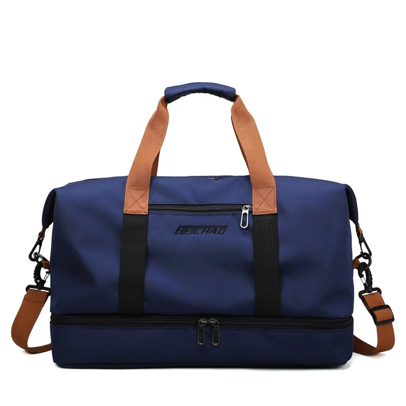 Spacious Gym Bag with Separate Shoe Compartment