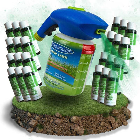 Spray-On Grass Seed for Patchy Lawns and High-Traffic Areas
