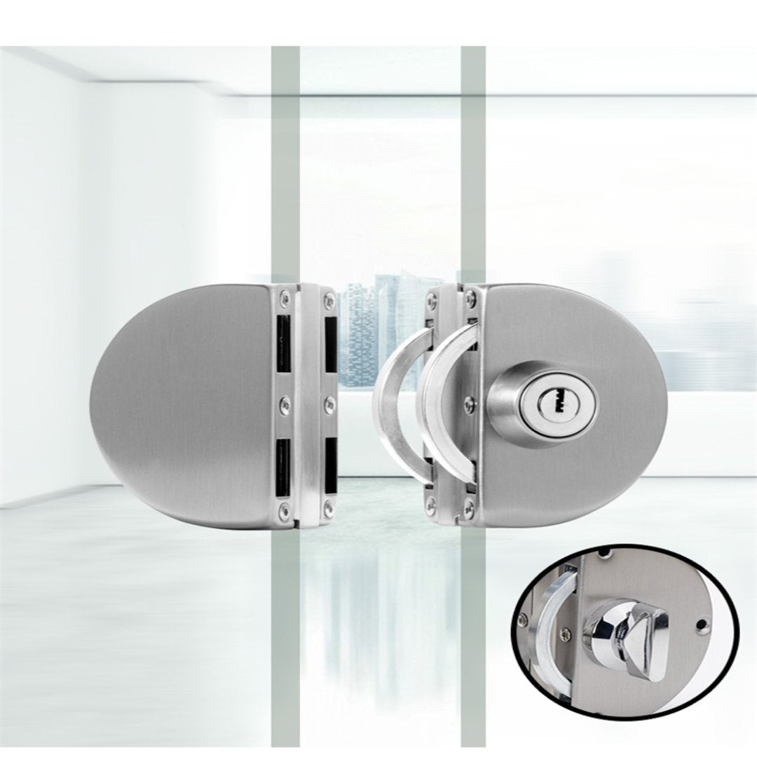 Stainless Steel Safety Glass Sliding Door Lock