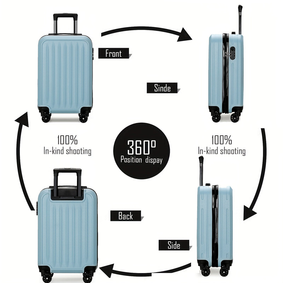 Stylish 4-Wheel Suitcase – Compact and Sturdy for Worldwide Adventures