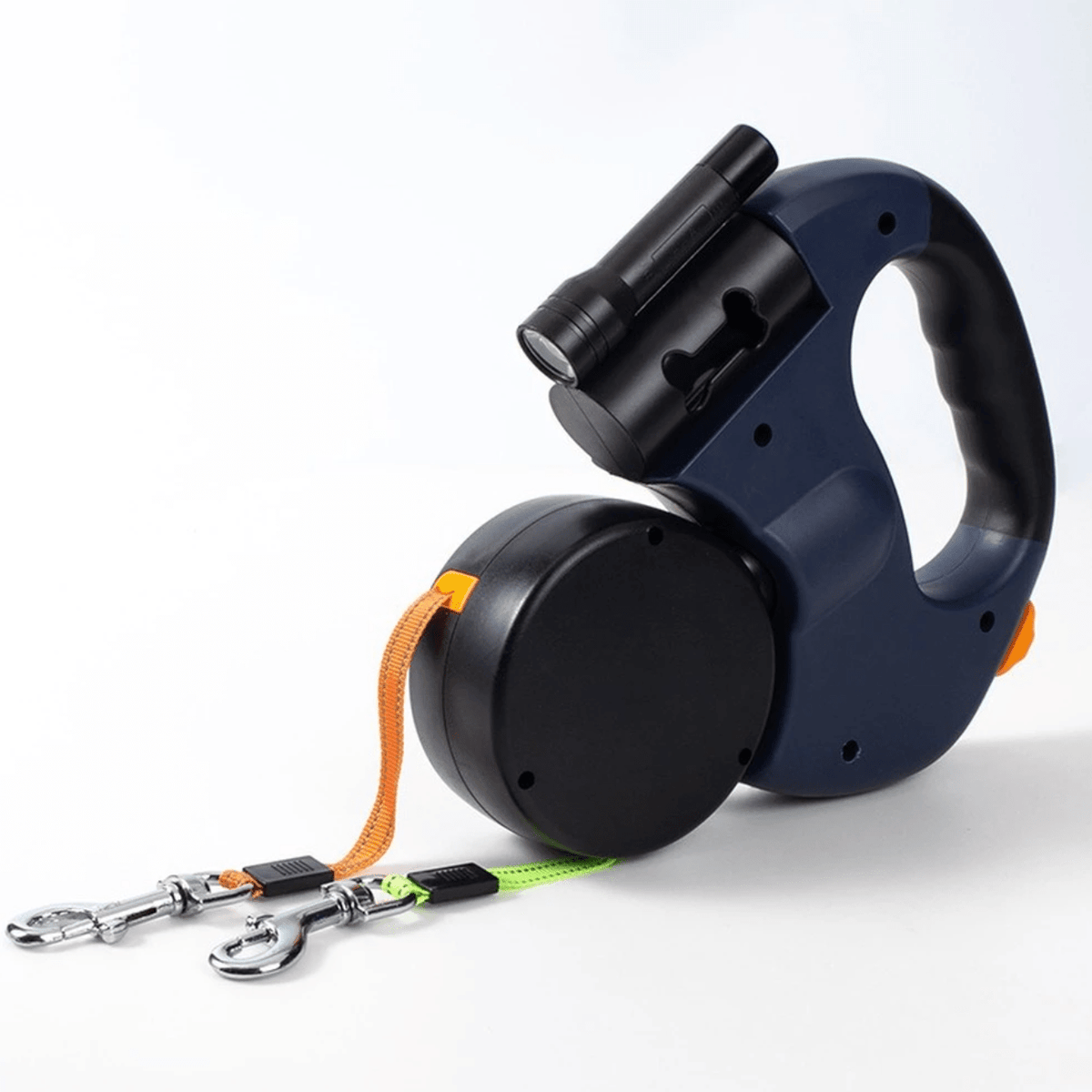 Tangle-Free Double Dog Leash with Flashlight
