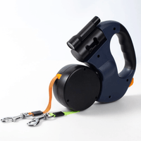 Tangle-Free Double Dog Leash with Flashlight