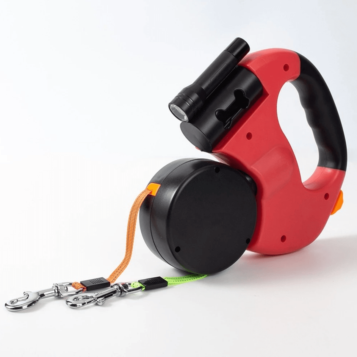 Tangle-Free Double Dog Leash with Flashlight