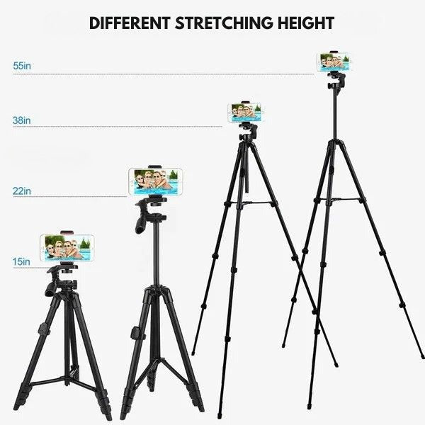 Telescopic Phone Tripod with Bluetooth Remote – Universal Selfie Stick and Stand