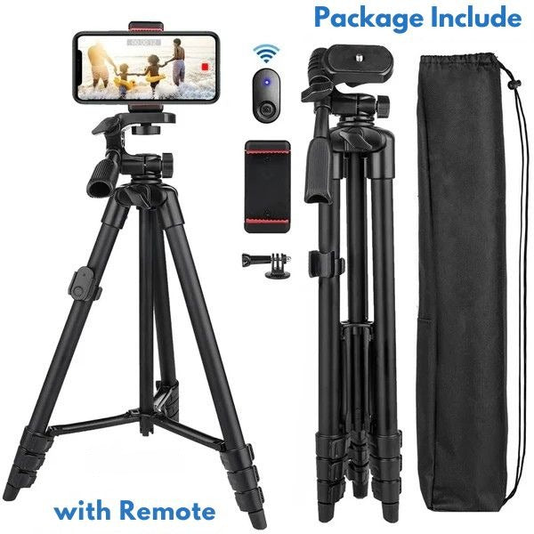 Telescopic Phone Tripod with Bluetooth Remote – Universal Selfie Stick and Stand