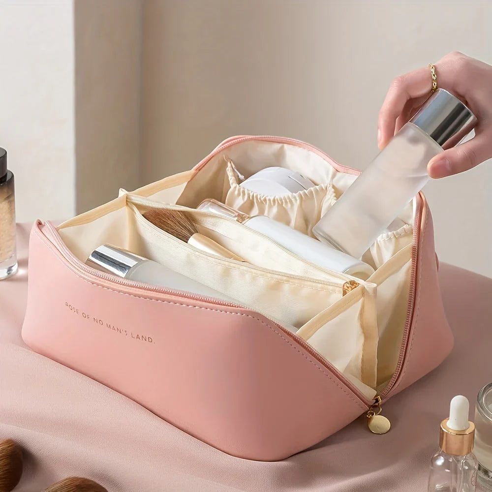 Travel-Friendly Cosmetic Bag - Zippered Makeup Organizer