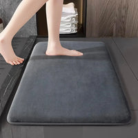 Ultra-Absorbent Cushioned Soft Velvet Non-Slip Bath Mat