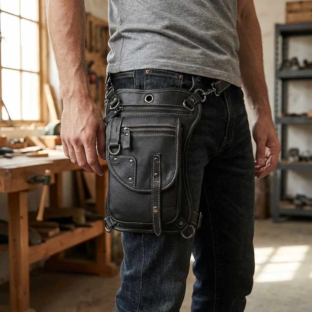 Unisex Adjustable Waist and Thigh Bag for Essentials