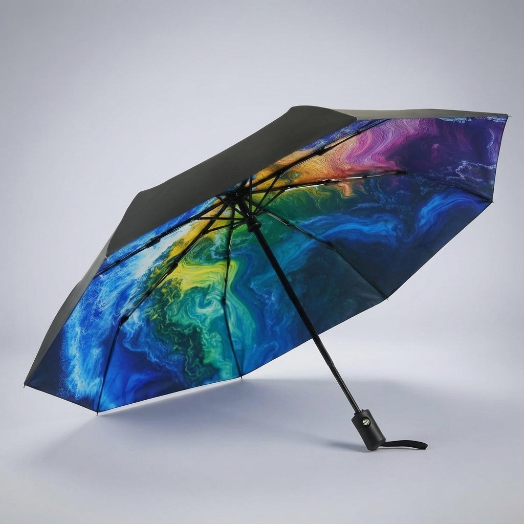 Unisex Automatic Folding Travel Umbrella - Compact & Windproof