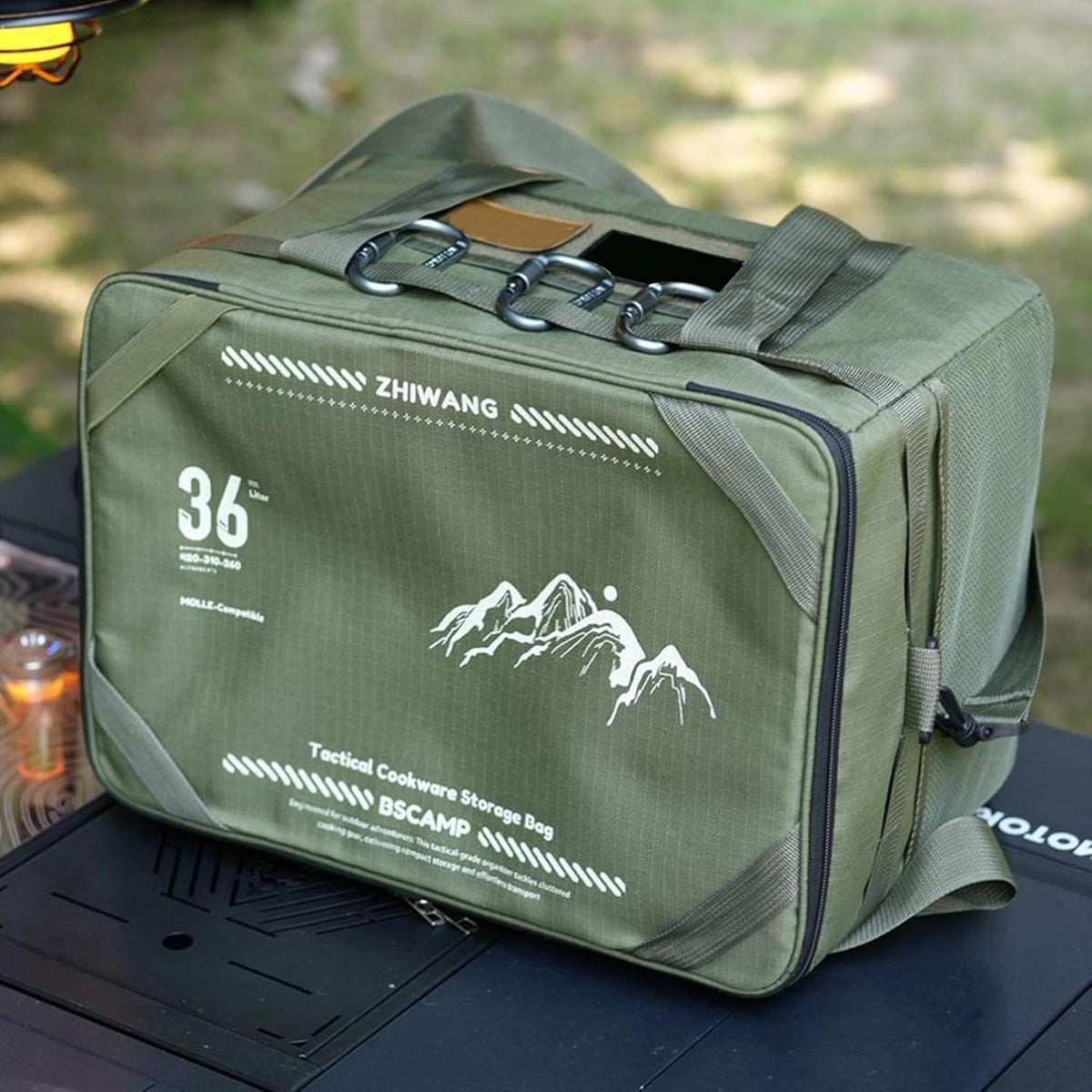 Unisex Camping Duffel Bag – Heavy-Duty Travel Bag with Table Top
