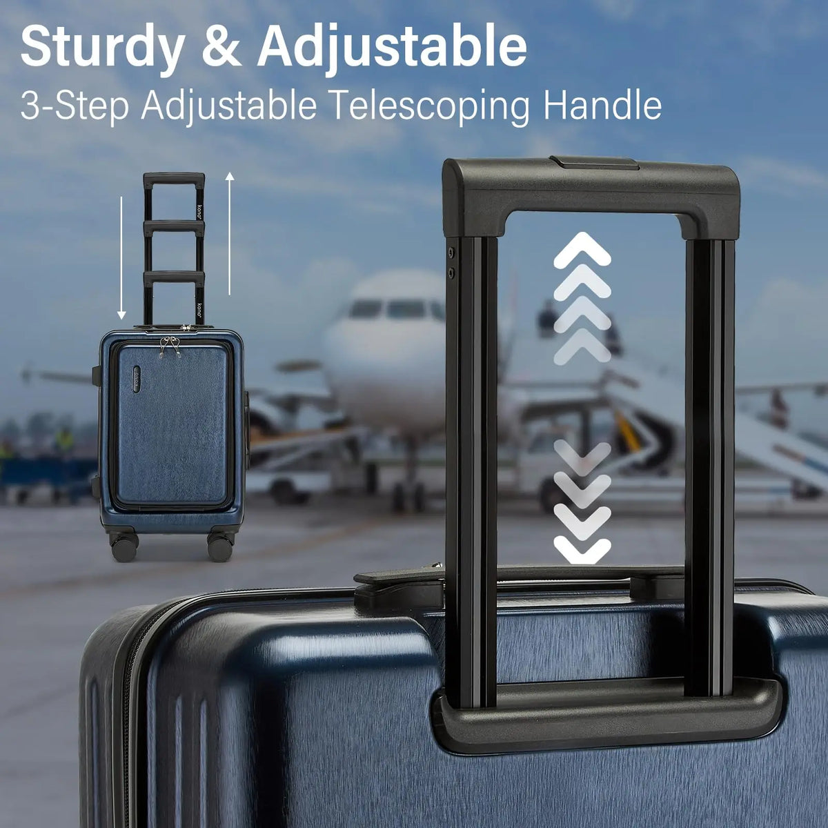 Unisex Durable Hardshell Travel Suitcase with Spinner Wheels