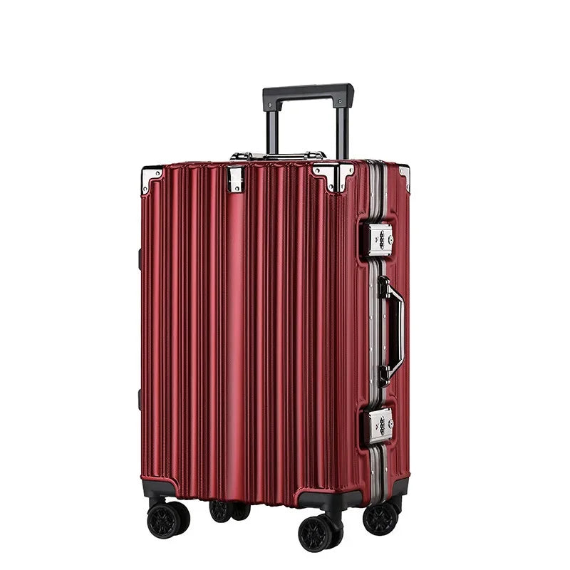 Unisex Hardshell Suitcase with Aluminum Frame and Secure Lock