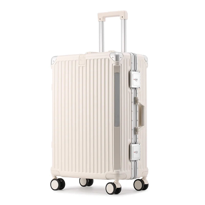 Unisex Hardside Suitcase with Aluminum Frame – Safe & Stylish Travel